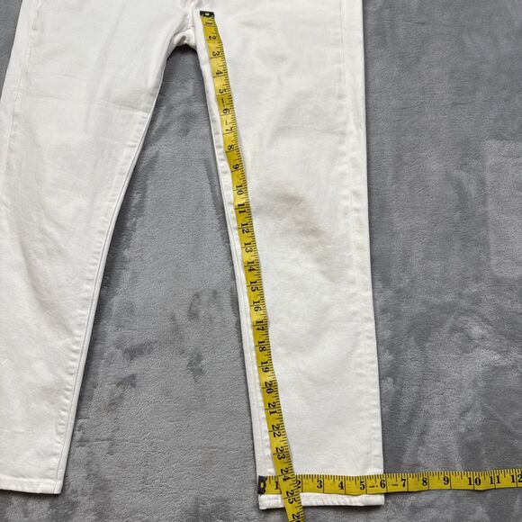 Paige Women’s 27 Jimmy Jimmy Crop White Jeans Stretch Cotton USA - Picture 3 of 7